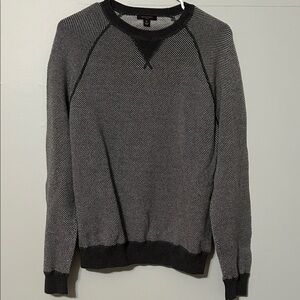 Refectory: Men's Black and Gray Crewneck Sweater Med. 💯 cotton.